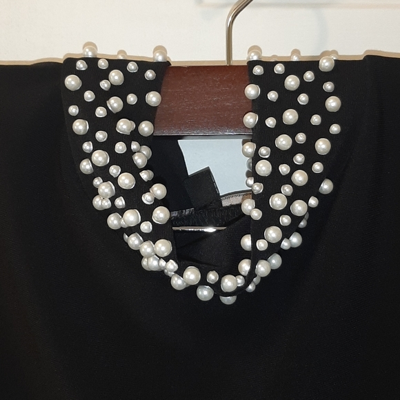 Tiana B Sleeveless black pearled neck swin… - Picture 3 of 6